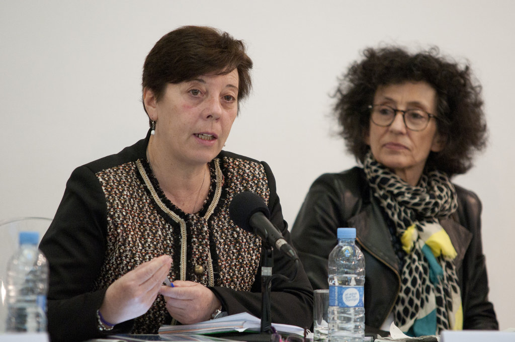 Carmen del Riego junto a Mercedes Cabrera. Fotos: Elena Hidalgo / APM